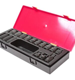 Набор головок торцевых ударных 12-гранных 1/2" 10-24мм 16 шт.