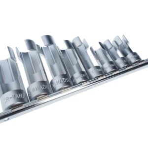 Набор головок разрезных 3/8" 10-14мм 1/2" 17-21мм глубоких