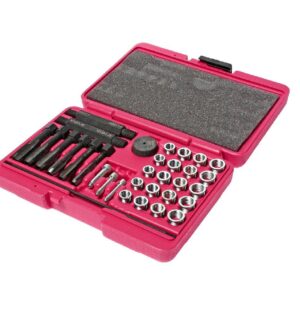 Набор метчиков для восстановления резьбы отверстий под свечи накаливания (в кейсе) 33 предмет