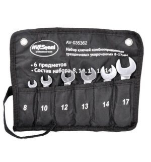 Набор ключей комбинированных трещоточных укороченных 6 предметов