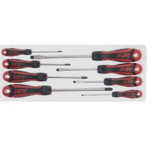 Набор отверток усиленных SL3.0,5.5x75 SL6.5x100 SL8.0x150 PH0,1x75 PH2x100 PH3x150 8 предметов