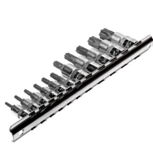 Набор головок торцевых 1/4"-3/8" TORX Т10Н-Т60Н с отверстием 11 предметов