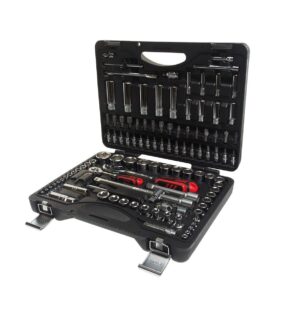 Набор головок торцевых и бит 1/4",1/2" 6-гранных 110 предметов в кейсе