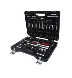 Набор головок торцевых и вставок 1/4",1/2" 12-гранных 110 предметов в кейсе