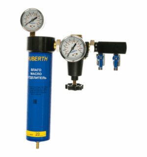 Фильтр влагомаслоотделительный 5мкм, с редуктором и манометром, 12бар, поток до 2600л/мин