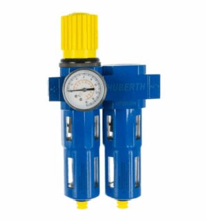 Фильтр 2-х ступенчатый с редуктором и манометром, 5 мкм, 2500 л/мин, 16 бар, 1/2"