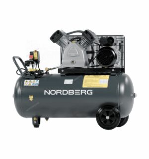 Компрессор поршневой с ременной передачей 220В, ресив. 100л, 360л/мин