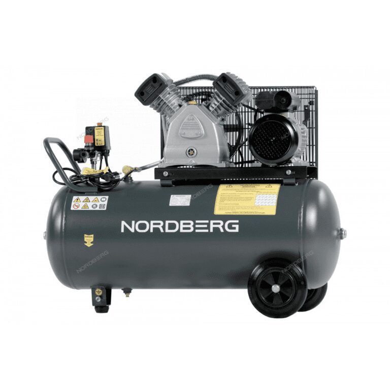 Компрессор поршневой с ременной передачей 220В, ресив. 100л, 360л/мин