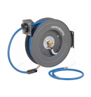 Шланг воздушный на стальной катушке, гибридный ПВХ диам. 10х15 мм, 20 метров