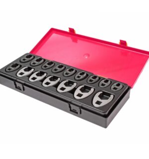 Набор ключей разрезных односторонних 3/8" 10-19мм; 1/2" 21-27мм (в кейсе) 16 предметов