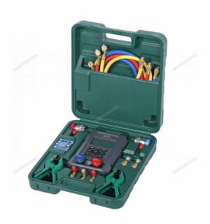 Коллектор манометрический электронный со шлангами и муфтами в кейсе