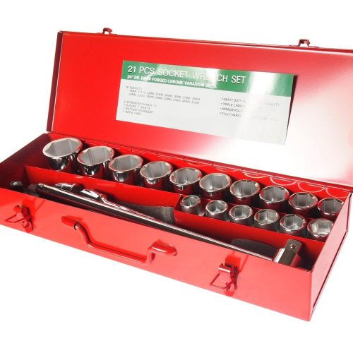 Набор головок торцевых 3/4" 6-ти гранных 19-50мм 21 предмет