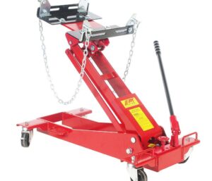 Домкрат подкатной 1т с вращающейся ручкой, высота подъема 200-750мм (для ДВС и КПП)