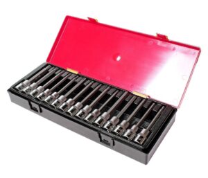 Набор головок с насадкой TORX, HEX, SPLINE 1/2" (в кейсе) 15шт