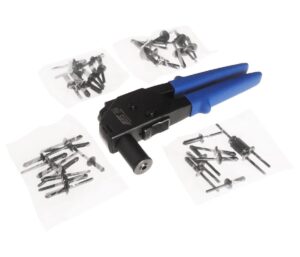 Заклепочник углового типа + заклепки 40 шт