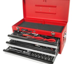 Набор инструментов в переносном инструментальном ящике (3 лотка) 65 пр.