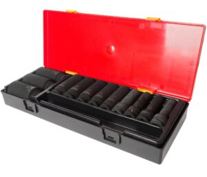 JTC-K4121 Набор головок торцевых глубоких ударных 6-гранных 1/2" 10-32мм (в кейсе) 12шт