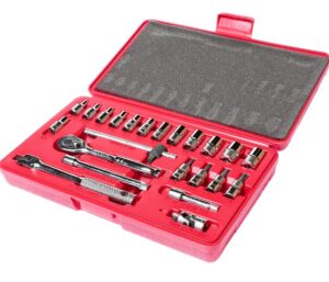 Набор головок торцевых 6-гранных и насадок 1/4", 23 пр.