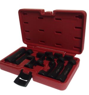 Набор разрезных накидных головок для демонтажа кислородных и топливных датчиков 3/8"-13,14,17мм; 1/2"-19,21мм, 10 предметов