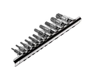 Набор головок торцевых 1/4"-3/8" TORX Т10Н-Т60Н с отверстием 11 предметов