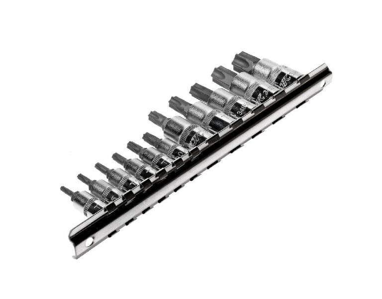 Набор головок торцевых 1/4"-3/8" TORX Т10Н-Т60Н с отверстием 11 предметов