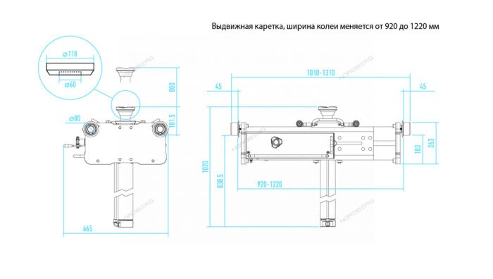 Домкрат пневмогидравлический ямный 15 т.
