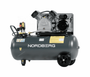 Компрессор поршневой с ременной передачей 220В, ресив. 100л, 360л/мин