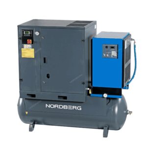 Компрессор винтовой, 15кВт, 10Бар, 2100л/мин, ресивер 500л, осушитель