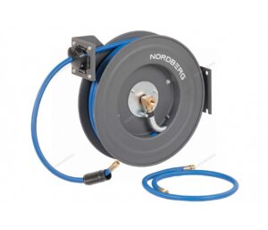 Шланг воздушный на стальной катушке, гибридный ПВХ диам. 10х15 мм, 20 метров