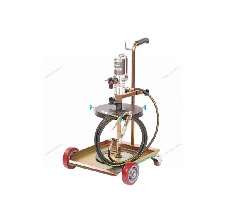 Установка пневматическая для раздачи густой смазки из бочек 20-60 л, с тележкой