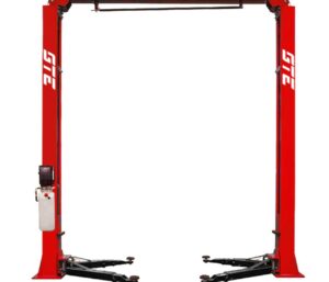 Двухстоечный подъемник 4т с верхней синхронизацией, 220В (ручной двойной спуск)