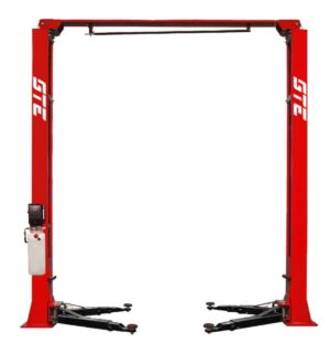 Двухстоечный подъемник 4т с верхней синхронизацией, 220В (ручной двойной спуск)