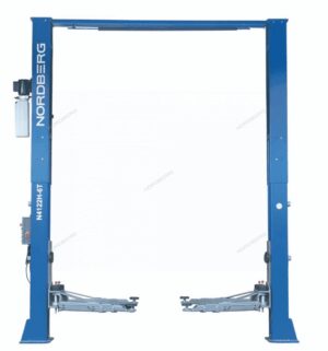 Подъемник двухстоечный 6 т HIGH, верхняя синхронизация, 380 В, синий